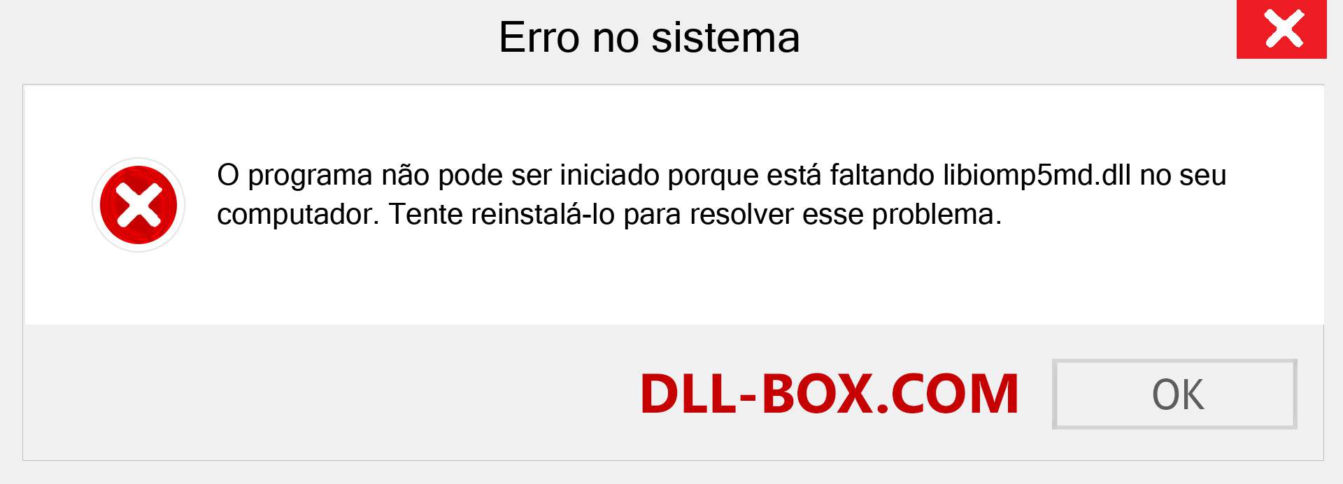 Arquivo libiomp5md.dll ausente ?. Download para Windows 7, 8, 10 - Correção de erro ausente libiomp5md dll no Windows, fotos, imagens